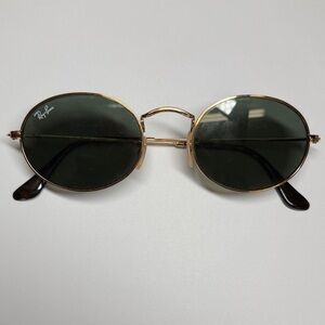 Ray-Ban Gold Frame Sunglasses with Dark Lenses